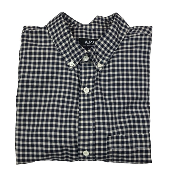 A.P.C. Other - A.P.C. Gingham Check Black White Button Down Shirt